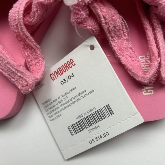 NWT  Gymboree Girl Polka Dot 2 Piece Swimsuit & Matching Terry Sandals Size 6-12 - Picture 8 of 8